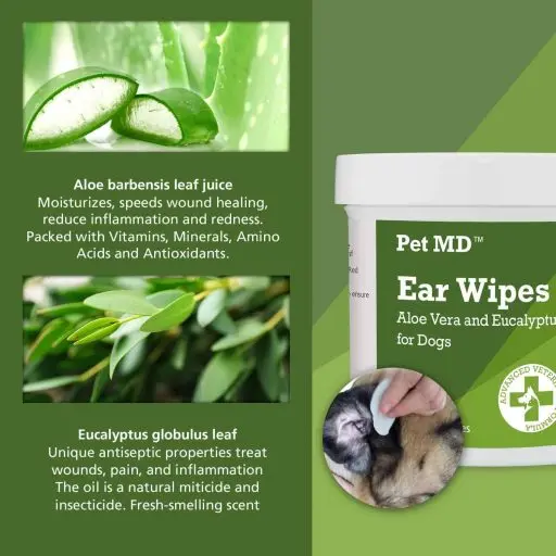 Pet MD - Dog Ear Cleaner Wipes