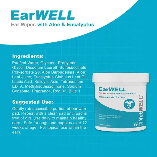 VetWELL Dog Ear Wipes